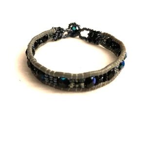 Black Multicolor Beaded Bracelet